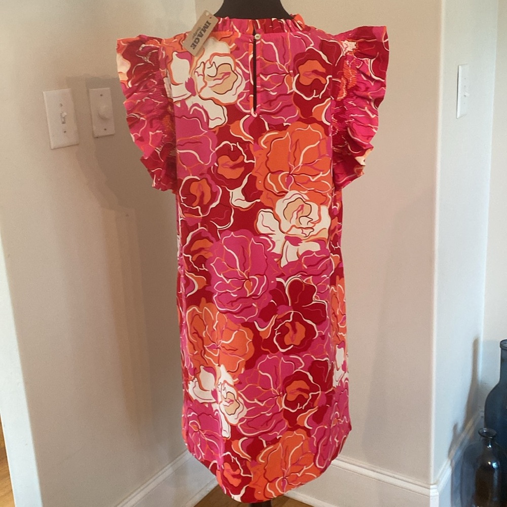 NWT LADIES FLORAL SWING DRESS- LARGE - Picture 3 of 10